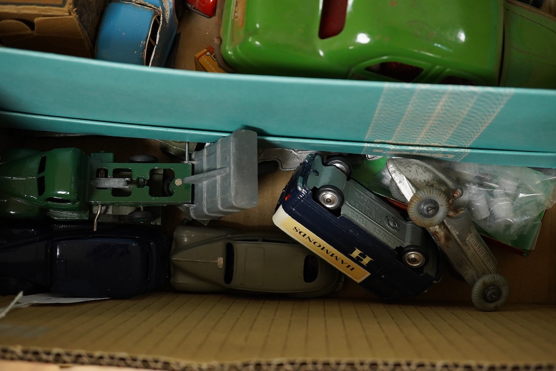 Thirty-six diecast and white metal vehicles, including; four white metal vehicles; a Crossway Models Morris Oxford, a Gem & Cobwebs Austin Taxi, two Lansdown Models; a 1951 Bentley Mk.VI and a 1936 Morris Ten-Four, toget